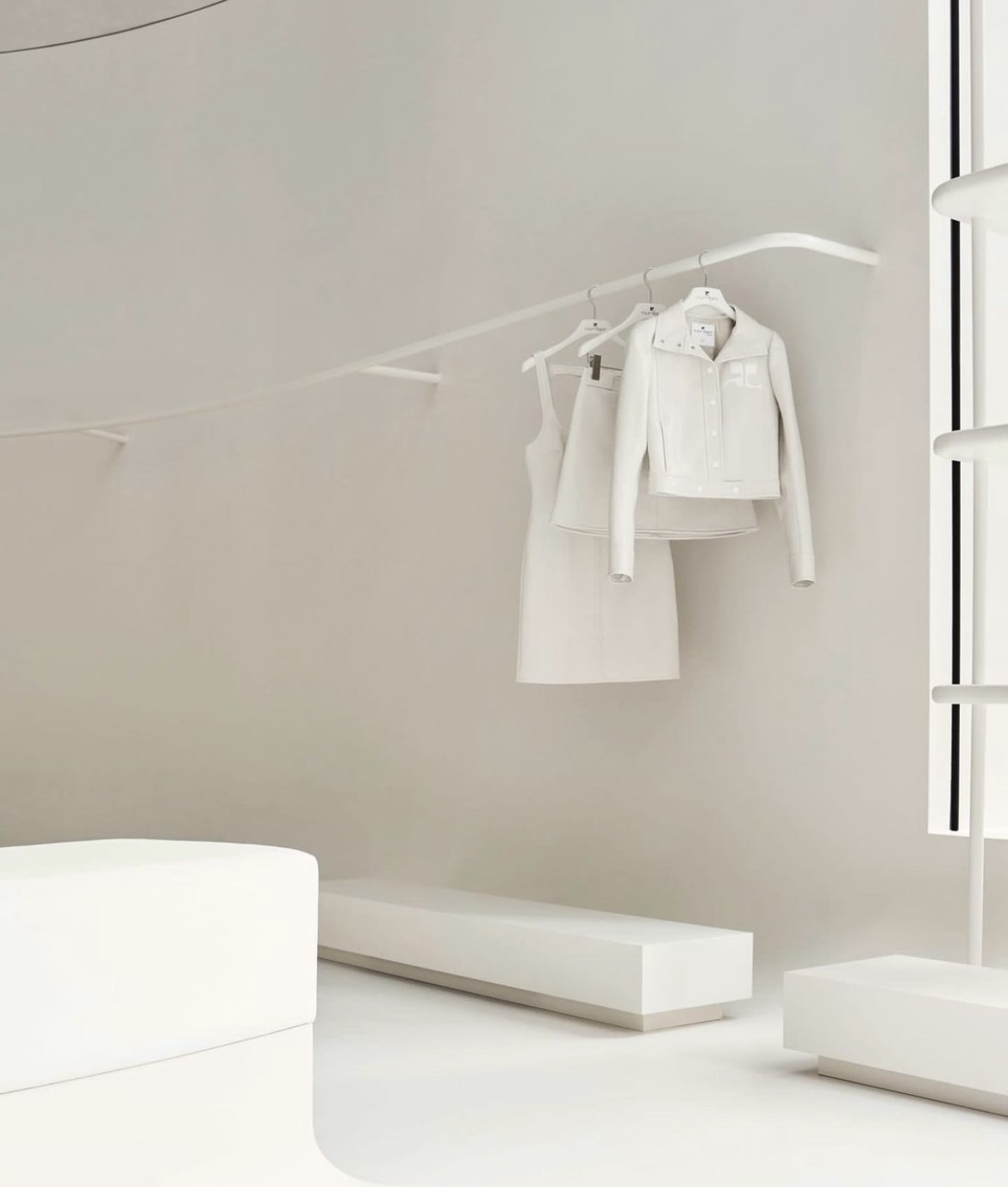 Courrèges returns to the United States with a subdued monochrome Soho Boutique